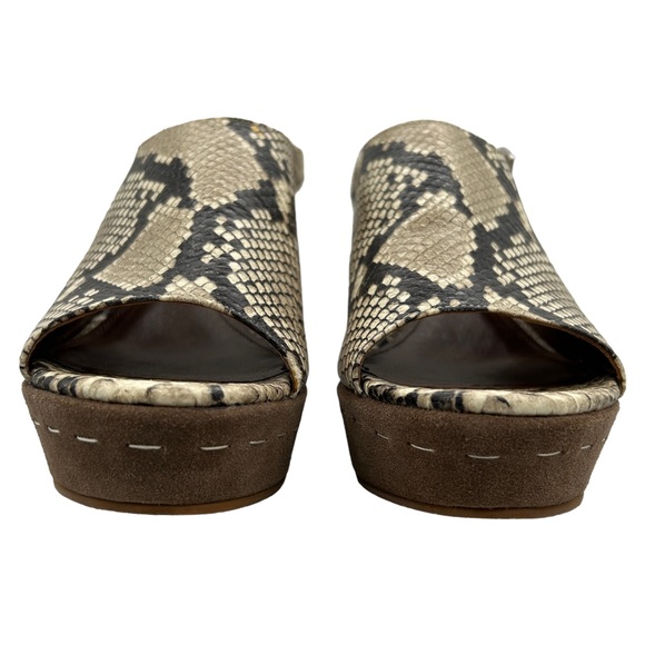 Donald J Pliner Fleur Slingback Snake Embossed Wedge Sandal (9M) - Picture 6 of 16